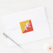 Autocollant du drapeau du Bhoutan (Enveloppe)