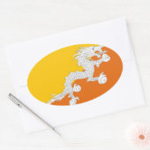 Autocollant du drapeau du Bhoutan (Enveloppe)