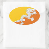 Autocollant du drapeau du Bhoutan (Sac)