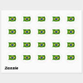 Autocollant du drapeau du Brésil (Feuille)