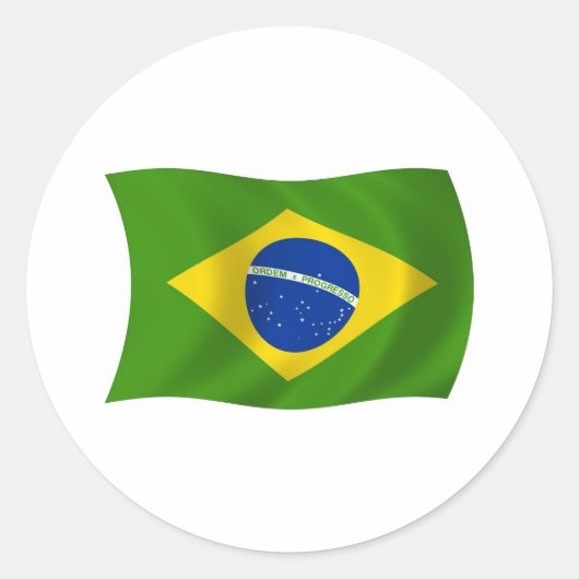 Autocollant du drapeau du Brésil (Devant)