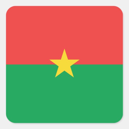 Autocollant du drapeau du Burkina Faso (Devant)