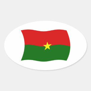 Autocollant du drapeau du Burkina Faso