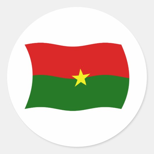Autocollant du drapeau du Burkina Faso (Devant)