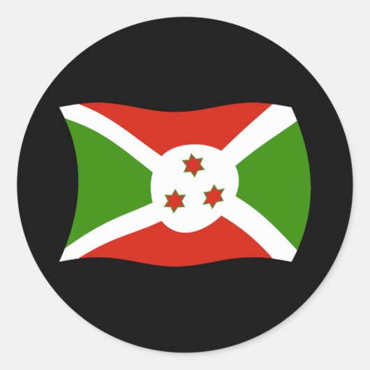 Autocollant du drapeau du Burundi (Devant)