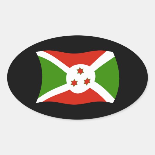 Autocollant du drapeau du Burundi (Devant)