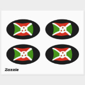 Autocollant du drapeau du Burundi (Feuille)