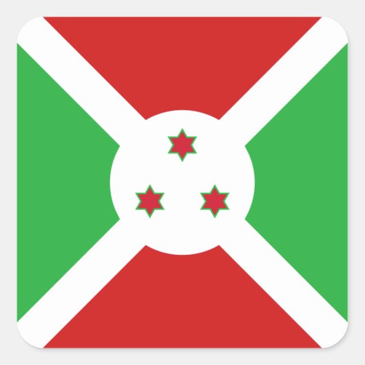Autocollant du drapeau du Burundi (Devant)