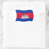 Autocollant du drapeau du Cambodge (Sac)