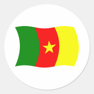 Autocollant du drapeau du Cameroun