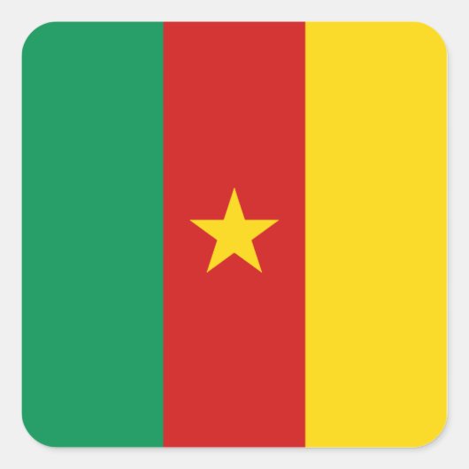 Autocollant du drapeau du Cameroun (Devant)