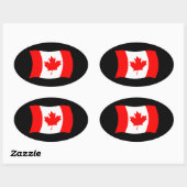 Autocollant du drapeau du Canada (Feuille)
