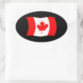 Autocollant du drapeau du Canada (Sac)