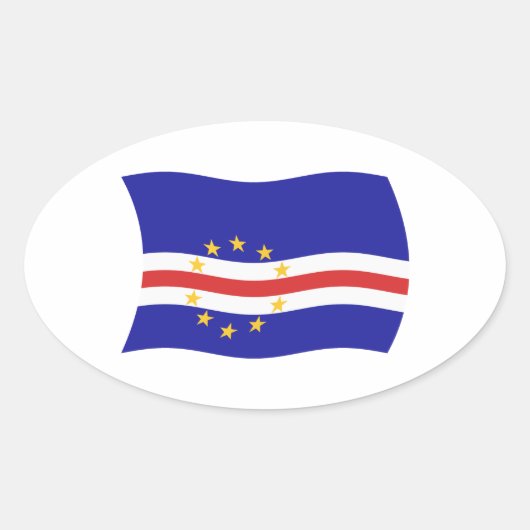 Autocollant du drapeau du Cap-Vert (Devant)
