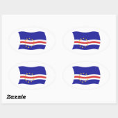 Autocollant du drapeau du Cap-Vert (Feuille)