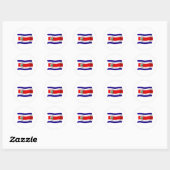 Autocollant du drapeau du Costa Rica (Feuille)
