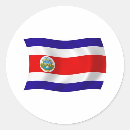 Autocollant du drapeau du Costa Rica (Devant)