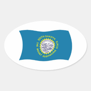 Autocollant du drapeau du Dakota du Sud