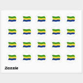 Autocollant du drapeau du Gabon (Feuille)
