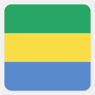 Autocollant du drapeau du Gabon