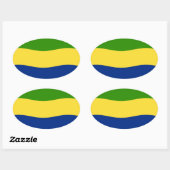 Autocollant du drapeau du Gabon (Feuille)