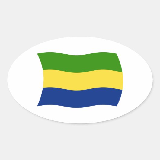 Autocollant du drapeau du Gabon (Devant)