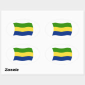 Autocollant du drapeau du Gabon (Feuille)