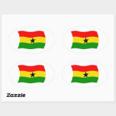 Autocollant du drapeau du Ghana (Feuille)