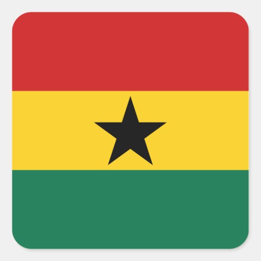 Autocollant du drapeau du Ghana (Devant)