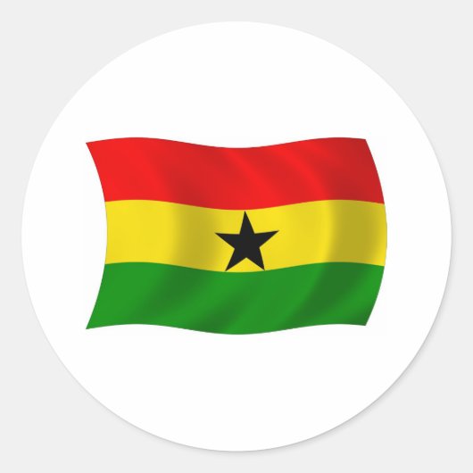 Autocollant du drapeau du Ghana (Devant)