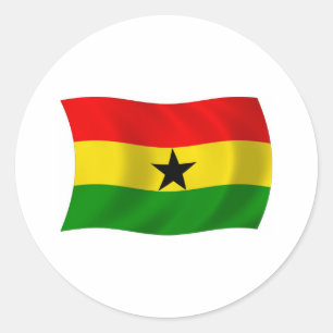 Autocollant du drapeau du Ghana
