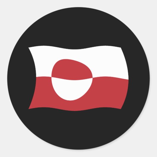 Autocollant du drapeau du Groenland (Devant)