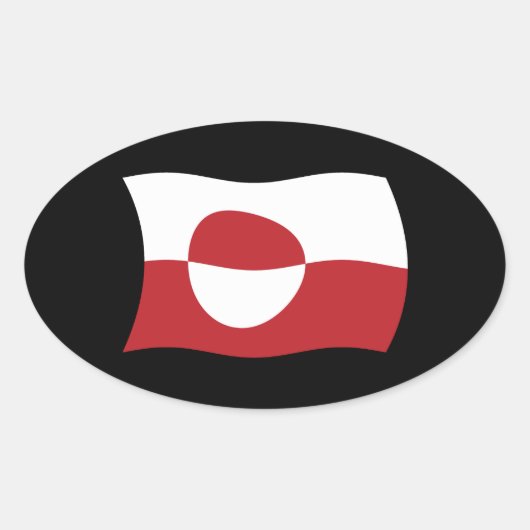 Autocollant du drapeau du Groenland (Devant)