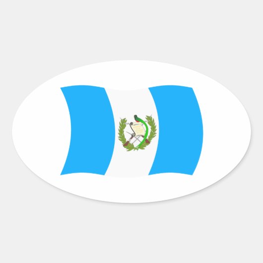 Autocollant du drapeau du Guatemala (Devant)