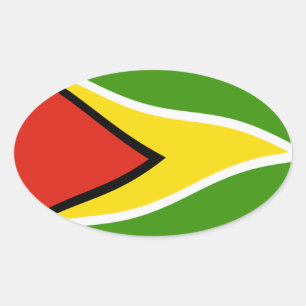 Autocollant du drapeau du Guyana