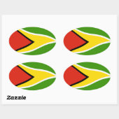 Autocollant du drapeau du Guyana (Feuille)
