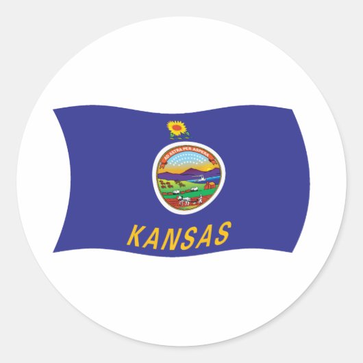 Autocollant du drapeau du Kansas (Devant)
