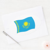 Autocollant du drapeau du Kazakhstan (Enveloppe)