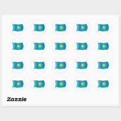 Autocollant du drapeau du Kazakhstan (Feuille)