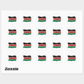 Autocollant du drapeau du Kenya (Feuille)