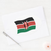 Autocollant du drapeau du Kenya (Enveloppe)