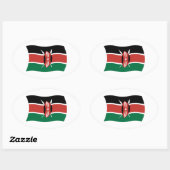 Autocollant du drapeau du Kenya (Feuille)