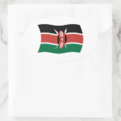 Autocollant du drapeau du Kenya (Sac)