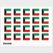 Autocollant du drapeau du Koweït (Feuille)