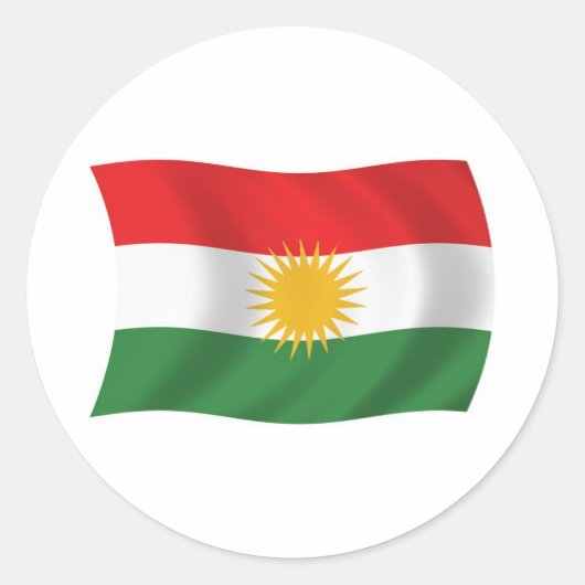 Autocollant du drapeau du Kurdistan (Devant)