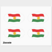 Autocollant du drapeau du Kurdistan (Feuille)