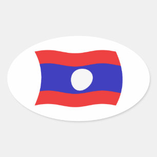 Autocollant du drapeau du Laos