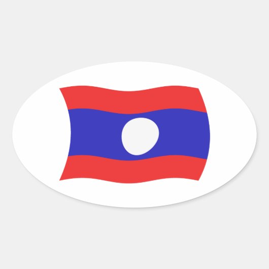 Autocollant du drapeau du Laos (Devant)