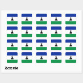 Autocollant du drapeau du Lesotho (Feuille)