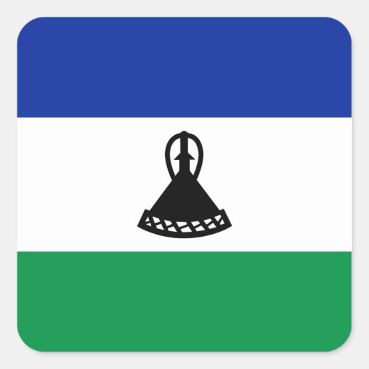 Autocollant du drapeau du Lesotho (Devant)